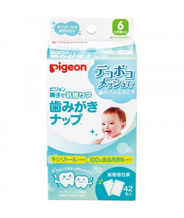 PIGEON 100% FOOD INGREDIENTS TEETHING WIPES 42 SHEETS