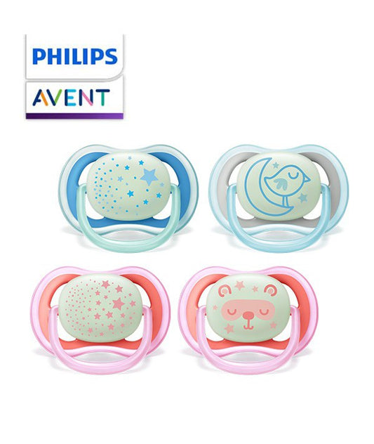 PHILIP AVENT ULTRA AIR NIGHT TIME PACIFIERS(0-6M) (2PCS)