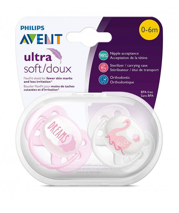 PHILIPS AVENT - ULTRA SOFT SOOTHER 0-6M (RED)