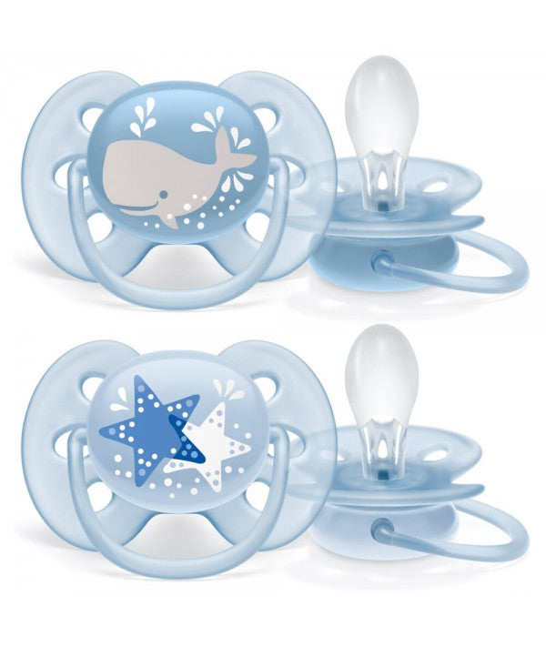 PHILIPS AVENT - ULTRA SOFT SOOTHER 6-18M (BLUE)